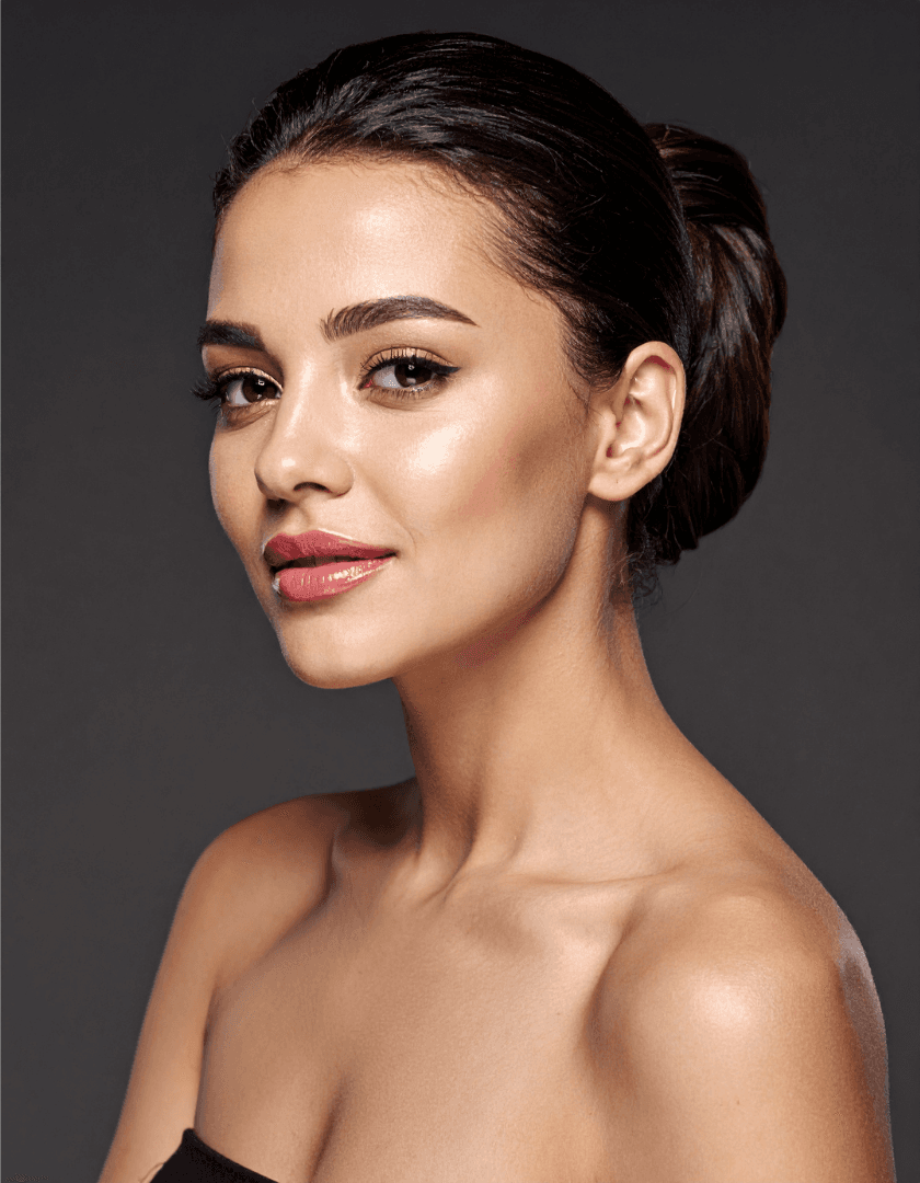 Glowing skin after aesthetic treatment